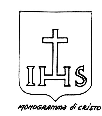 Imagen del término heráldico: Monogramma di Cristo
